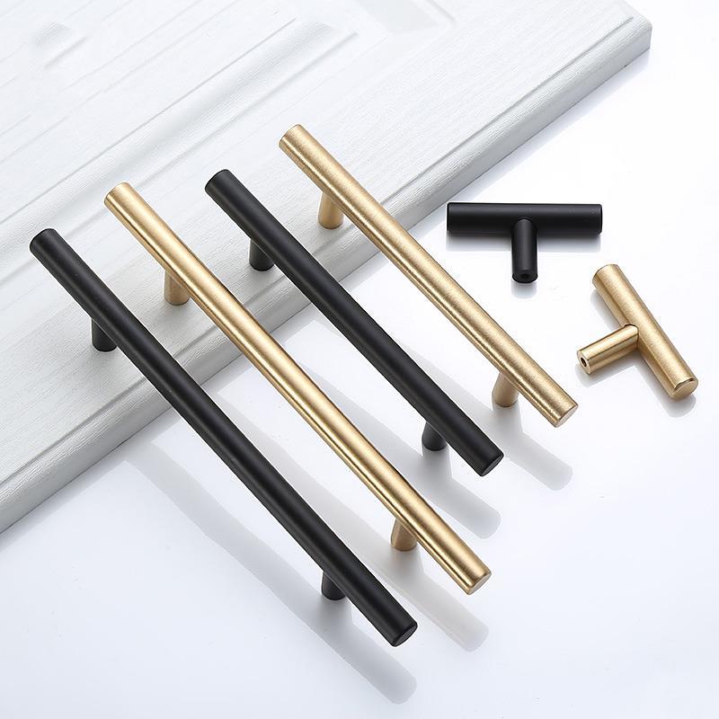 Furniture Rotating Hardware - Современные золотые матовые прямые ручки для