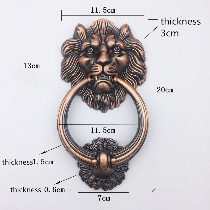 Furniture Hardware Decorative - Антикварная бронзовая ручка-голова льва для двери,