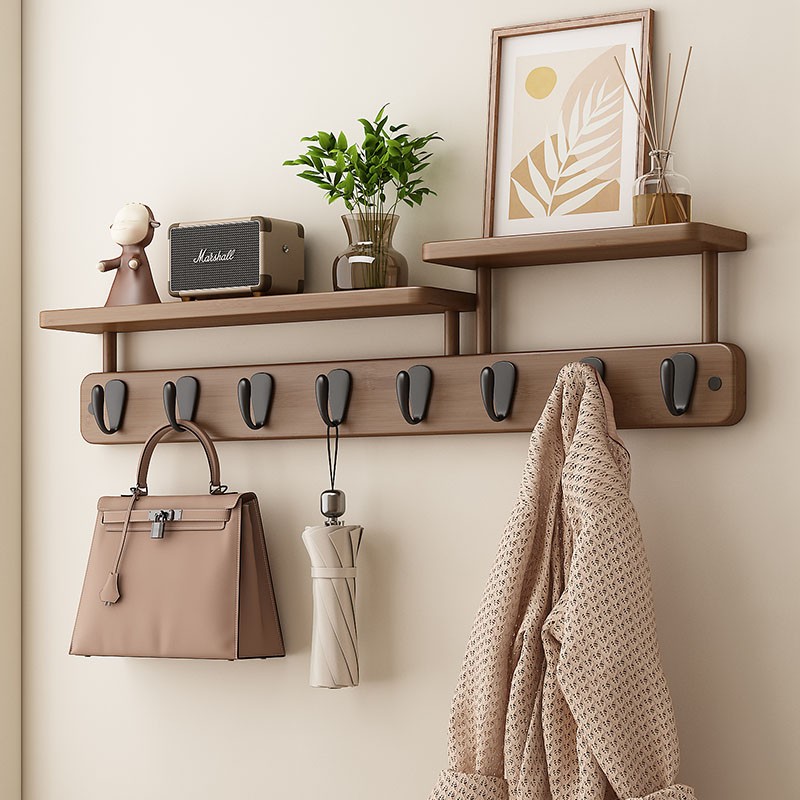 Furniture Hook Hardware - Бамбуковые настенные вешалки для хранения вешалка
