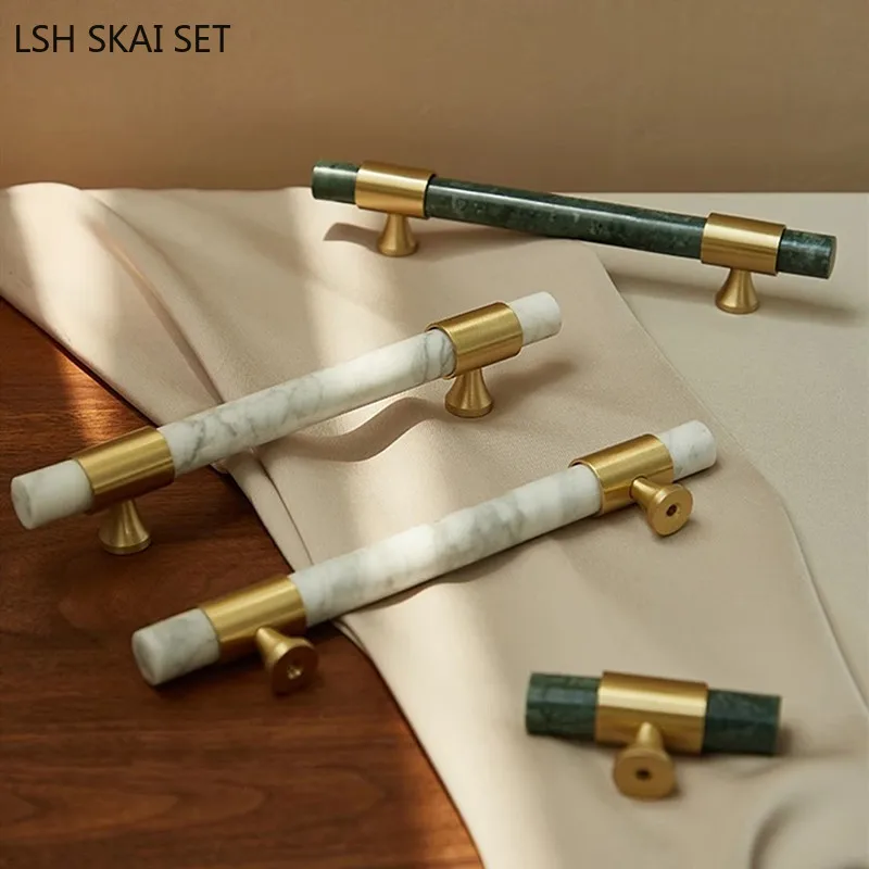 Furniture And Hardware Supplies - 1 шт., Мраморная латунная ручка в