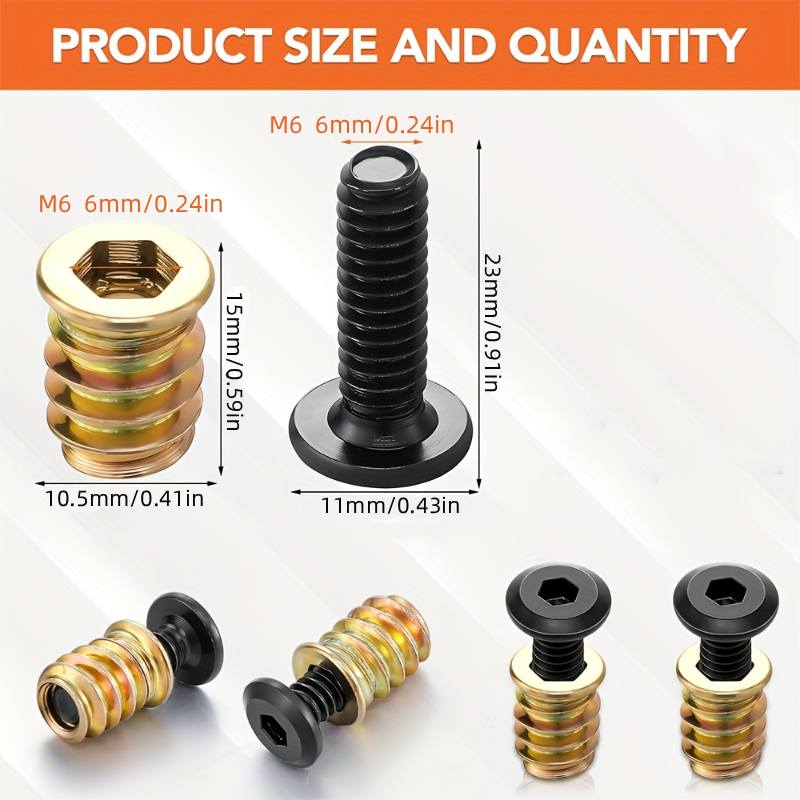 Набор из 10 резьбовых вставок- – обзор и цена Furniture Hardware Kit