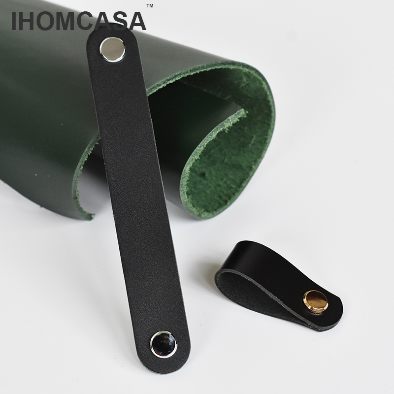 IHOMCASA черные кожаные ручки  – обзор и цена Furniture Rotating Hardware